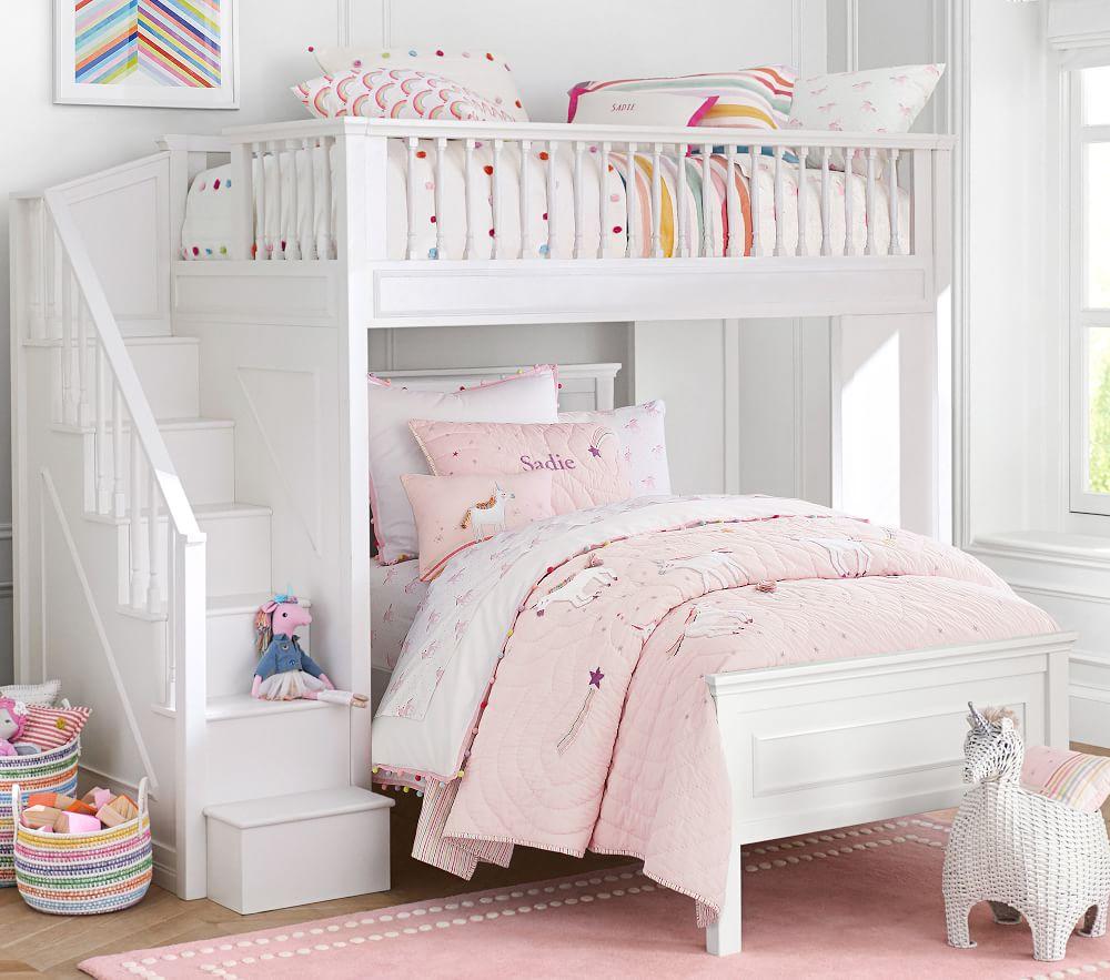Fillmore Stair Loft Bed & Lower Bed Set
